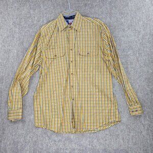 Wrangler Cowboy Cut Yellow Plaid Long Sleeve Western Shirt M
